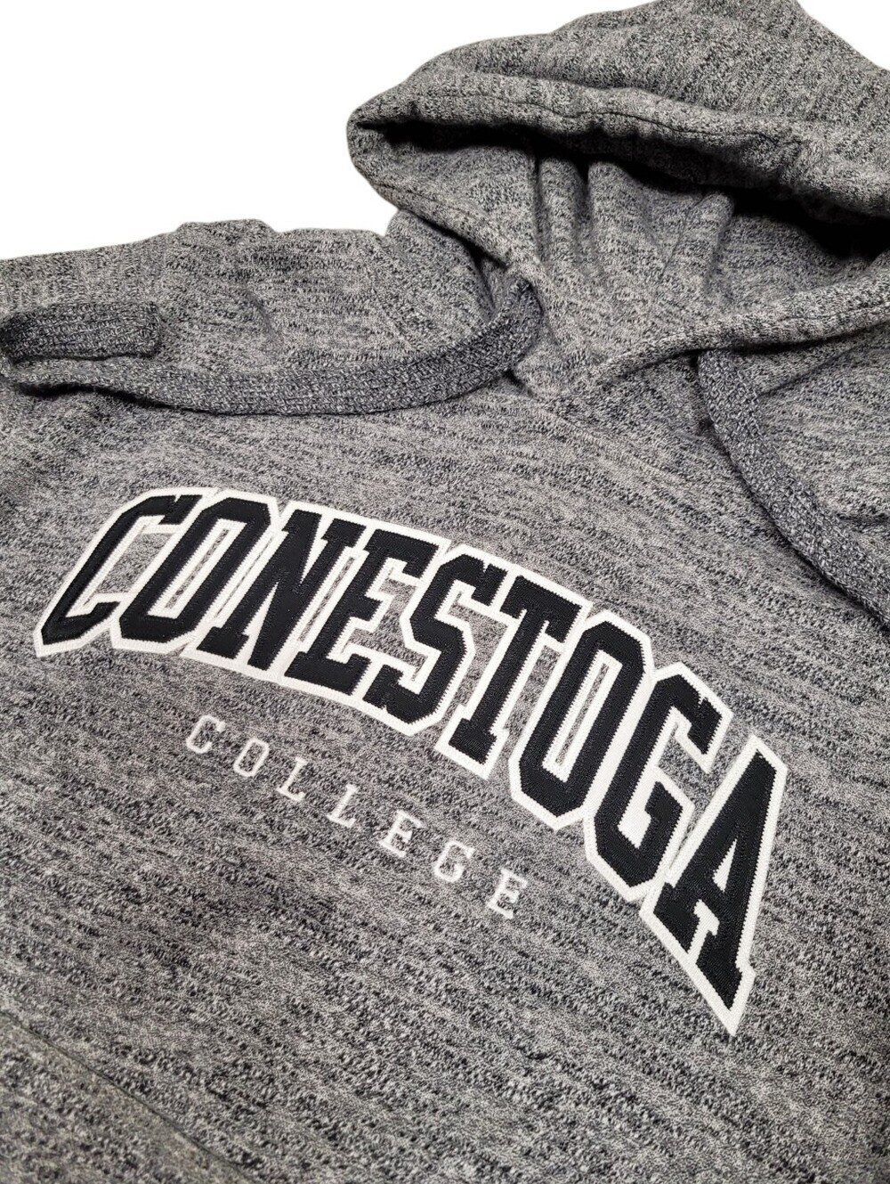 Y2K Conestoga College Grey & Black Hoodie Sweatshirt Top Size: XS